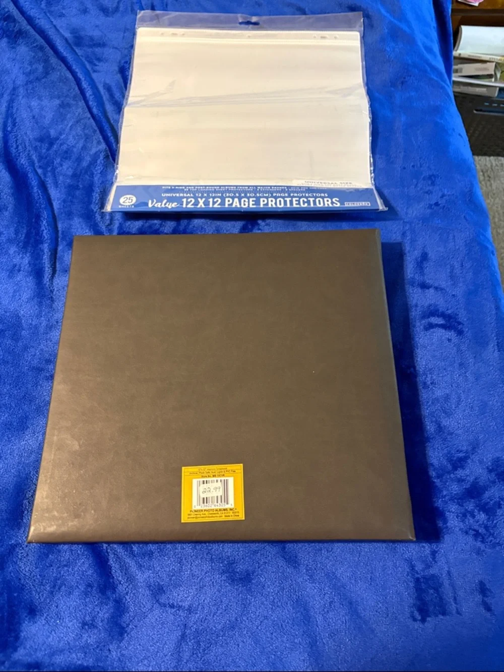 PIONEER Black Chevron Photo Album with Square Window